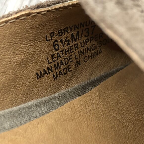 Lucky Brand Mule Flats Womens 6.5M Brynnuh Taupe Suede Slip On Shoes - Picture 8 of 11